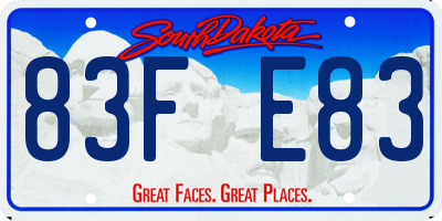 SD license plate 83FE83