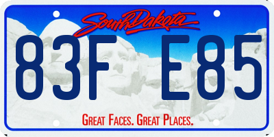 SD license plate 83FE85