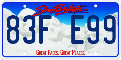SD license plate 83FE99