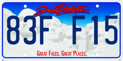 SD license plate 83FF15