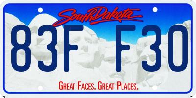 SD license plate 83FF30