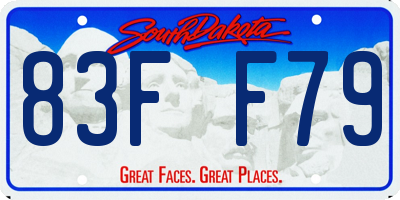 SD license plate 83FF79