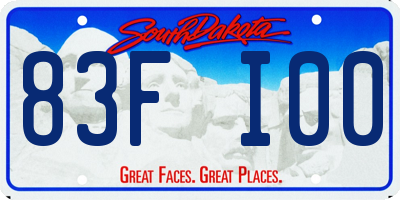 SD license plate 83FI00