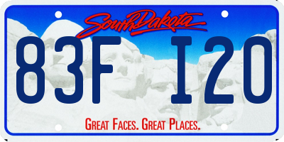 SD license plate 83FI20