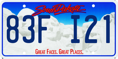 SD license plate 83FI21