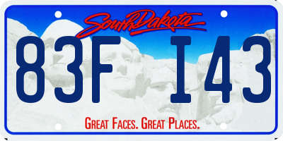 SD license plate 83FI43