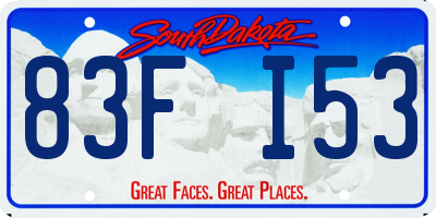 SD license plate 83FI53