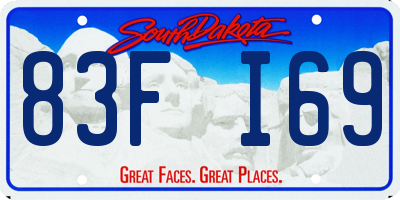 SD license plate 83FI69