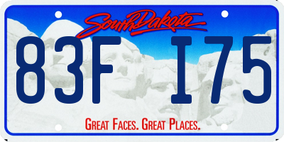 SD license plate 83FI75