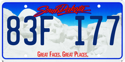 SD license plate 83FI77