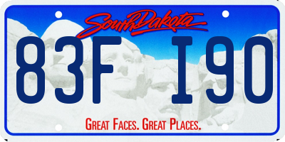SD license plate 83FI90