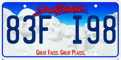 SD license plate 83FI98