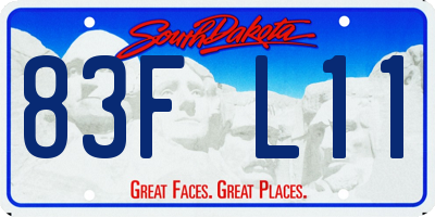 SD license plate 83FL11
