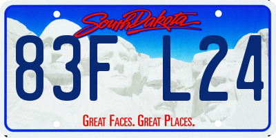 SD license plate 83FL24