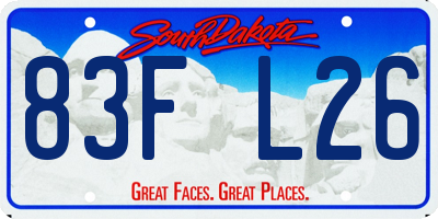 SD license plate 83FL26