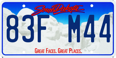 SD license plate 83FM44