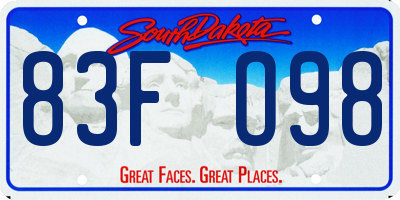 SD license plate 83FO98