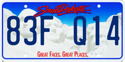 SD license plate 83FQ14