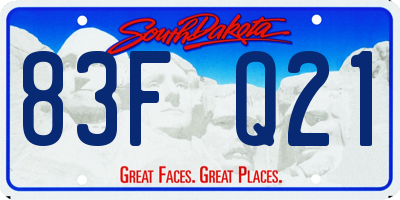 SD license plate 83FQ21