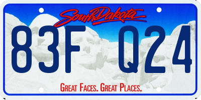 SD license plate 83FQ24