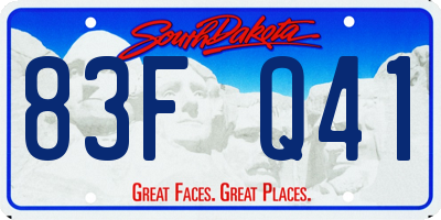 SD license plate 83FQ41