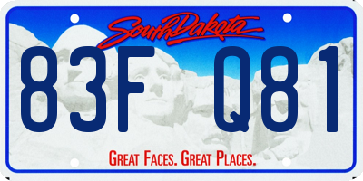 SD license plate 83FQ81