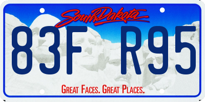 SD license plate 83FR95