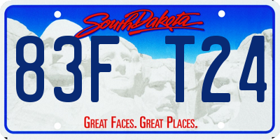 SD license plate 83FT24
