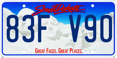 SD license plate 83FV90