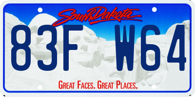 SD license plate 83FW64