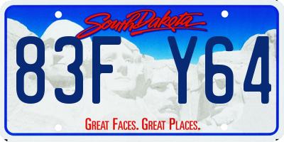 SD license plate 83FY64