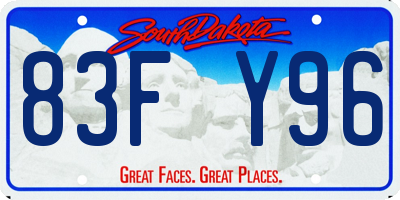 SD license plate 83FY96