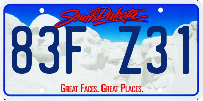 SD license plate 83FZ31