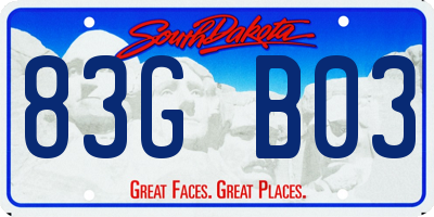 SD license plate 83GB03