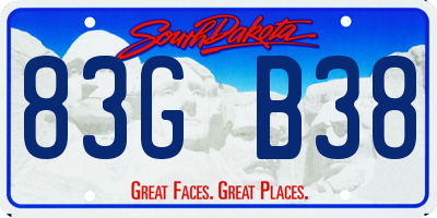 SD license plate 83GB38