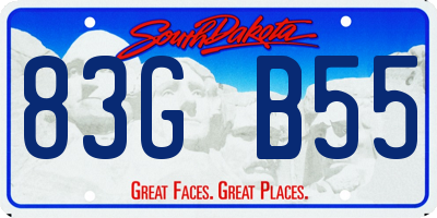 SD license plate 83GB55