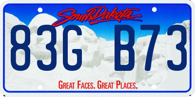 SD license plate 83GB73