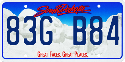 SD license plate 83GB84