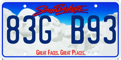 SD license plate 83GB93