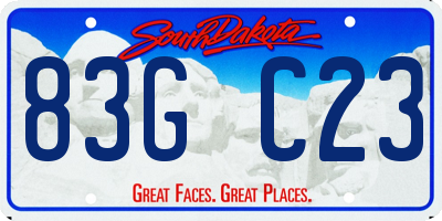 SD license plate 83GC23