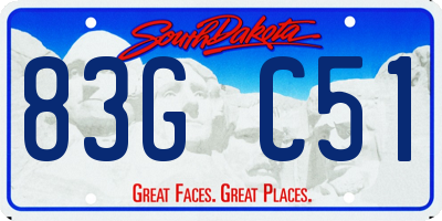 SD license plate 83GC51