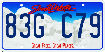 SD license plate 83GC79