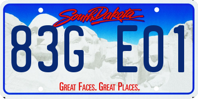 SD license plate 83GE01