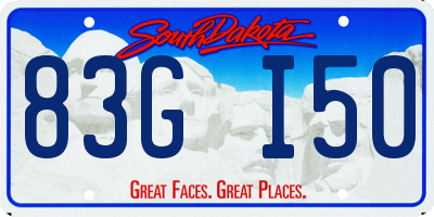 SD license plate 83GI50