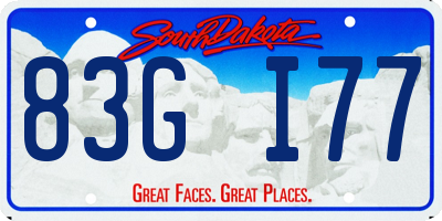 SD license plate 83GI77