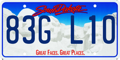 SD license plate 83GL10