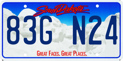 SD license plate 83GN24
