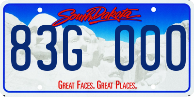 SD license plate 83GO00