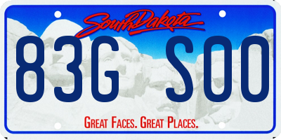 SD license plate 83GS00