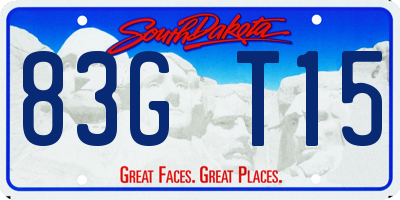 SD license plate 83GT15